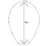 1 Ct. T.W. Bezel-Set Round Diamond Marquise-Shaped Milgrain Station Collar Necklace in 14K White Gold, photo 7