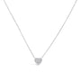 1/4 Ct. T.W. Diamond Composite Heart Pendant Necklace in 14K White Gold, photo 1