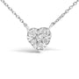 1/4 Ct. T.W. Diamond Composite Heart Pendant Necklace in 14K White Gold, photo 2