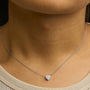 1/4 Ct. T.W. Diamond Composite Heart Pendant Necklace in 14K White Gold, photo 3