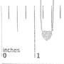 1/4 Ct. T.W. Diamond Composite Heart Pendant Necklace in 14K White Gold, photo 5