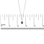 Emerald-Cut 6x4mm Blue Sapphire Solitaire Pendant Necklace in 10K White Gold, photo 5