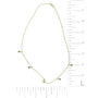 Dangling 5x3 mm Green Emerald and Diamond Station Necklace in 10K Yellow Gold, photo 5