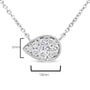 Collar con colgante de racimo en forma de gota con diamantes redondos de 1/4 ct. p.t. en oro blanco de 14K, foto 5
