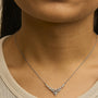 1/2 Ct. T.W. Diamond Scattered V Necklace in 14K Yellow Gold, photo 3
