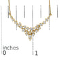 1/2 Ct. T.W. Diamond Scattered V Necklace in 14K Yellow Gold, photo 5