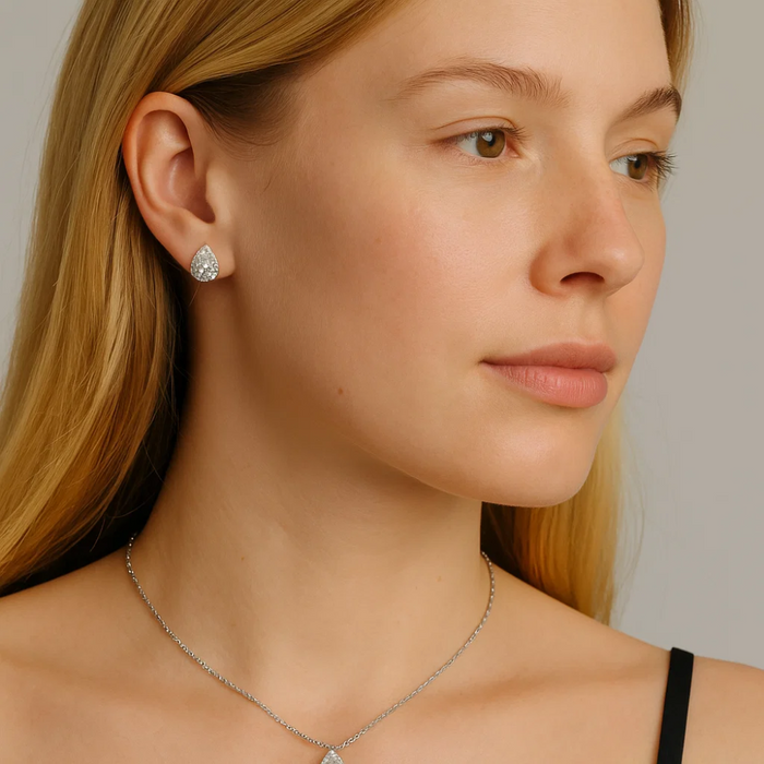 Teardrop Necklace and Earring Set, photo 3