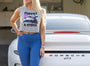 TreadMaster German Shepherd on a Treadmill Crop Top