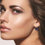 5.00 CTW Lab-Created Sapphire and Emerald Drop Earring Set, photo 4