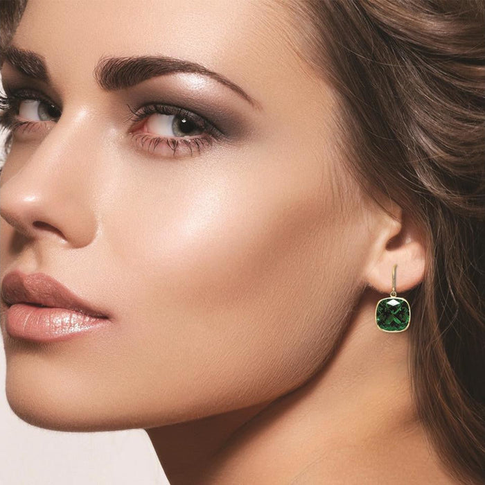5.00 CTW Lab-Created Sapphire and Emerald Drop Earring Set, photo 5