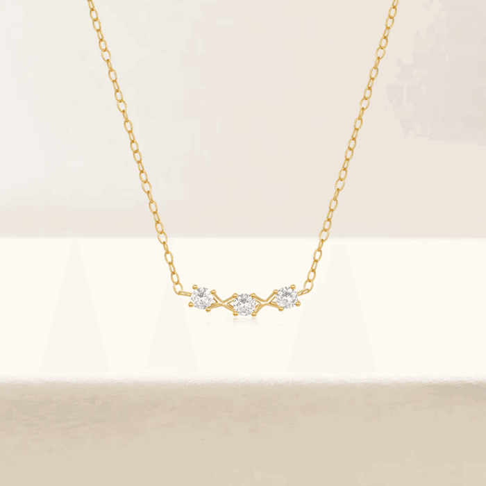 Adora Three Stone Cubic Zirconia Necklace, photo 5