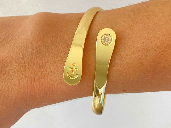 Love Anchors the Soul Engraved Anchor Cuff, photo 4