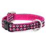 Collar martingala con hebilla para perro Argyle Pink and Black, 5/8 pulg. de ancho, foto 1