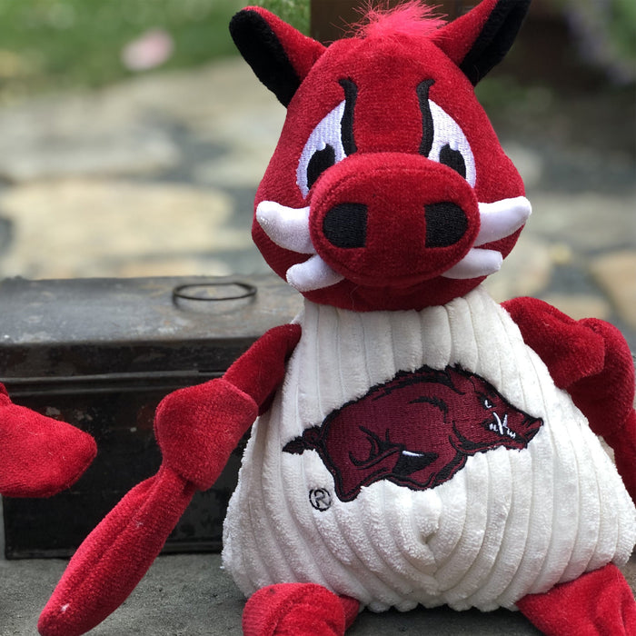 NCAA University of Arkansas, Tusk the Razorback Knottie, juguete de peluche para perro, foto 5