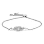 1/10 Ct. T.W. Diamond Keyhole Charm Bolo Bracelet in Sterling Silver, photo 1