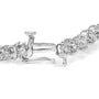 Pulsera de eslabones en S con estaciones de diamantes de 1/4 ct. p.t. en plata de ley, foto 2