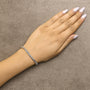 Pulsera de eslabones en S con estaciones de diamantes de 1/4 ct. p.t. en plata de ley, foto 3