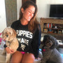 Puppies Make Me Happy Unisex Crewneck Sweatshirt