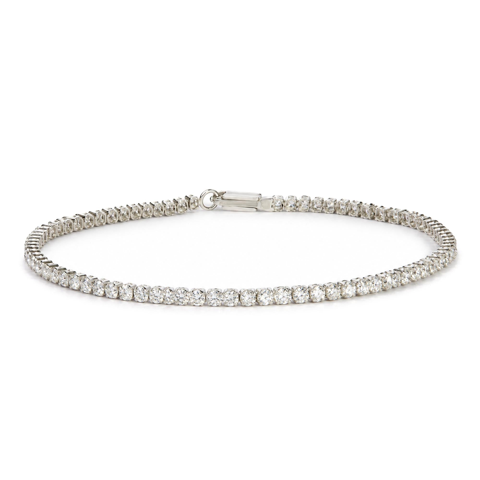 2 Ct. T.W. Lab-Grown Diamond Tennis Bracelet in 10K White Gold, photo 1