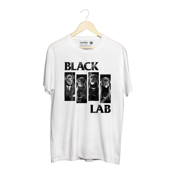 Black Lab Unisex Crewneck Tee in white