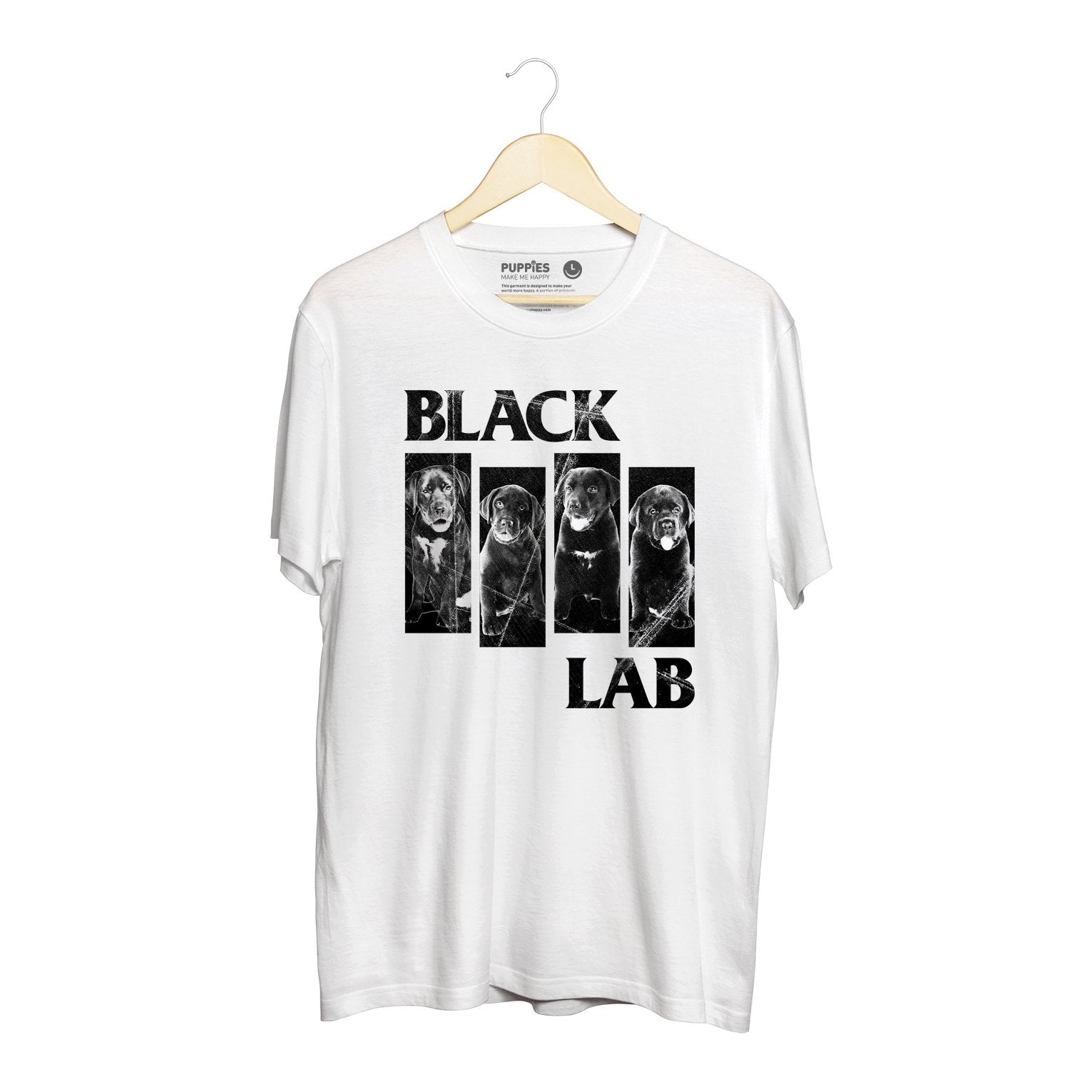 Black Lab Men's Tee in white