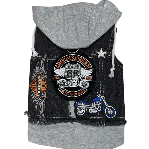 Black Biker Hoodie, photo 1