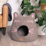 Felted Wool Cat Cave with Ears, Girl Cat Design, photo 3