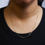 Collar de cadena de caja clásica de 0.75mm en oro macizo de 14K, foto 6