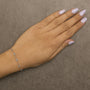 Pulsera de estaciones de bisel con diamantes cultivados en laboratorio de 1/2 ct. p.t. en oro de 14K, foto 6