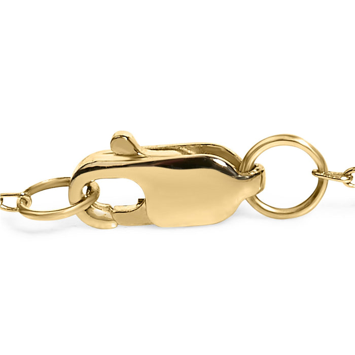 Pulsera de estaciones de bisel con diamantes cultivados en laboratorio de 1/2 ct. p.t. en oro de 14K, foto 3