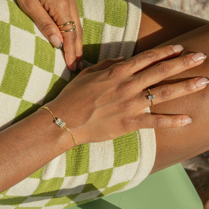 Pulsera Baguette con zirconias cúbicas, foto 5