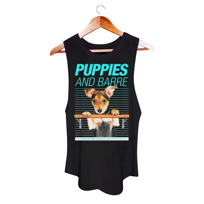 Puppies & Barre Women's Sleeveless Tank in black