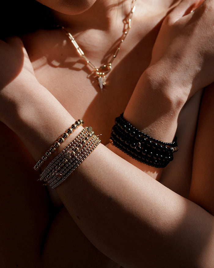 4mm Black Onyx Bead Bracelet, photo 4