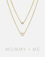Conjunto de collares Mommy and Me con diamante en bisel en oro de 14K, foto 1