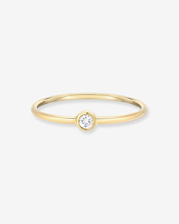 Anillo de diamante en bisel en oro de 14K, foto 1