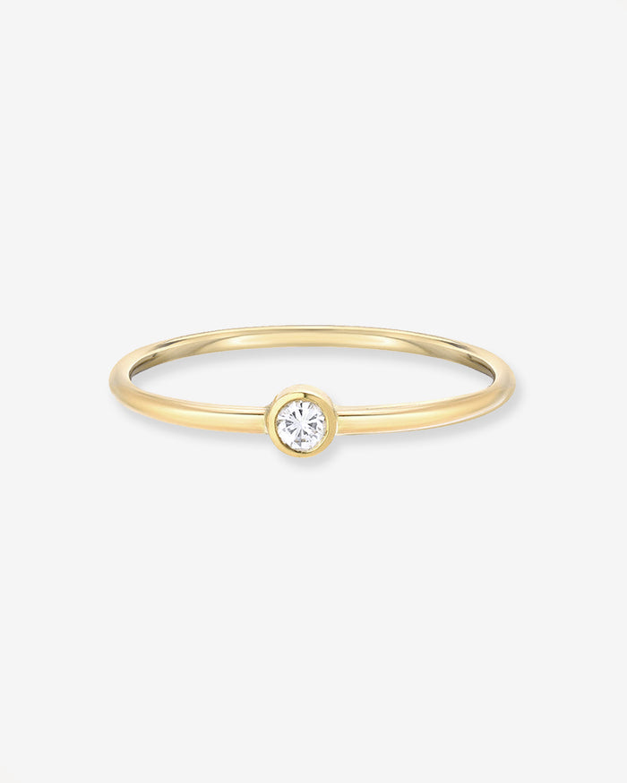 Anillo de diamante en bisel en oro de 14K, foto 1
