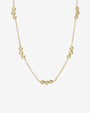 14K Gold Bezel Diamond Trio Segment Necklace, photo 1