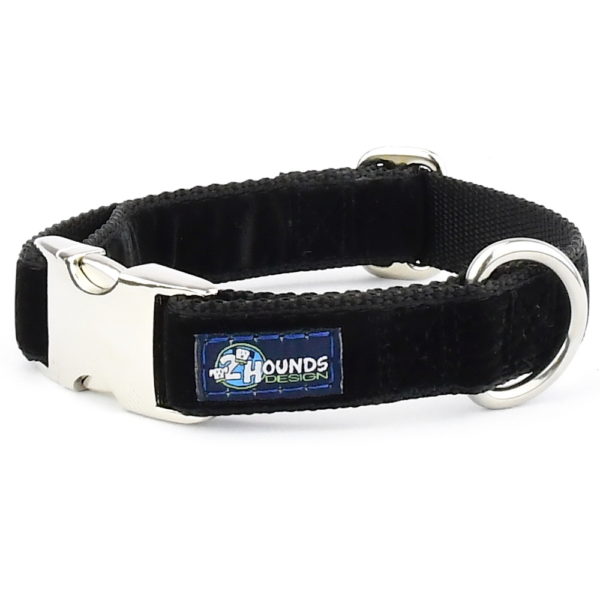 Black Velvet Essential Martingale Dog Collar, photo 1