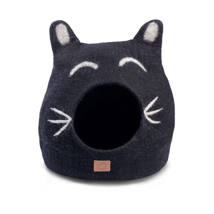Felted Wool Cat Cave with Ears, Boy Cat Design, photo 5