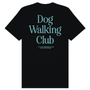 Dog Walking Club Tee in black / teal print