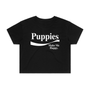 Enjoy Puppies Make Me Happy Crop Tee in black