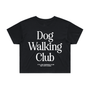 Dog Walking Club Crop Top in black / white print