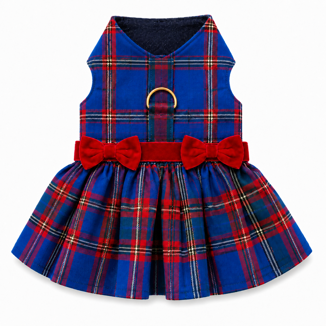 Vestido para perro Red/Blue Plaid, foto 1
