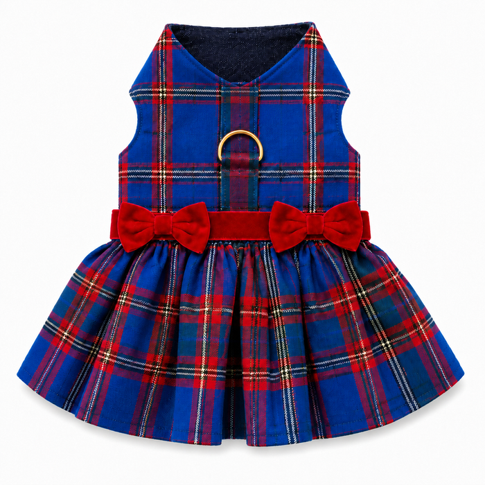 Vestido para perro Red/Blue Plaid, foto 1