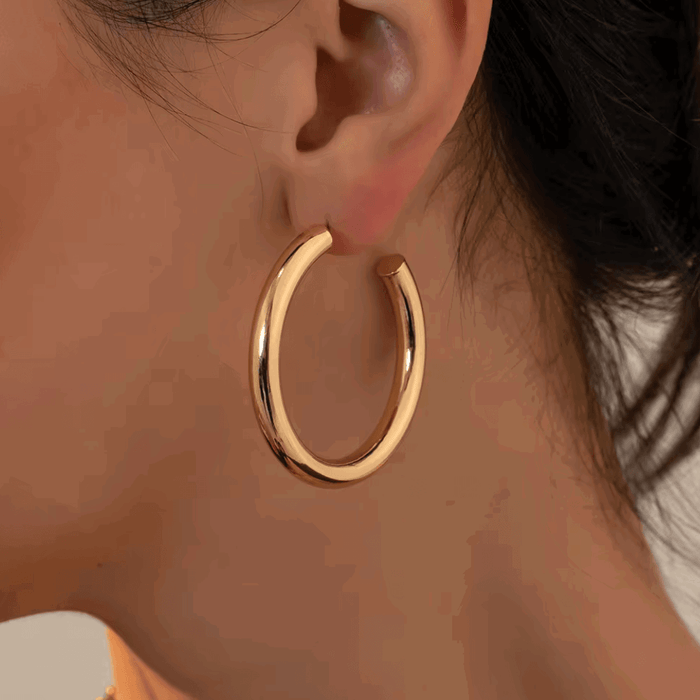 Bold and Beautiful Gold Hoop Earrings, photo 2