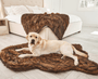 PupRug Curve Faux Fur Orthopedic Dog Bed, Brown, photo 3