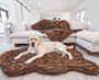 PupRug Curve Faux Fur Orthopedic Dog Bed, Brown, photo 7