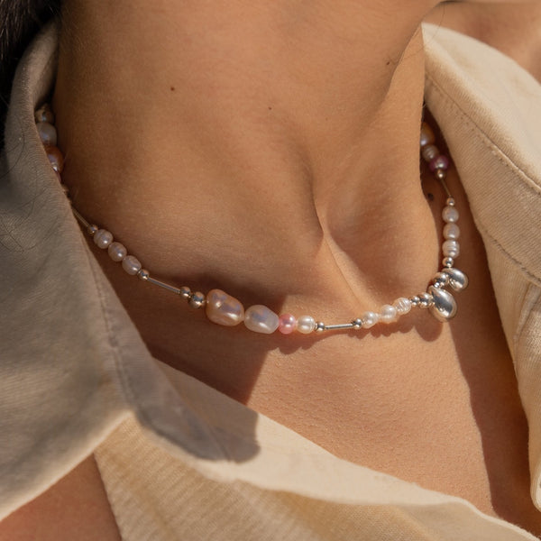 Bubble Gum Freshwater Pearl Necklace, photo 2