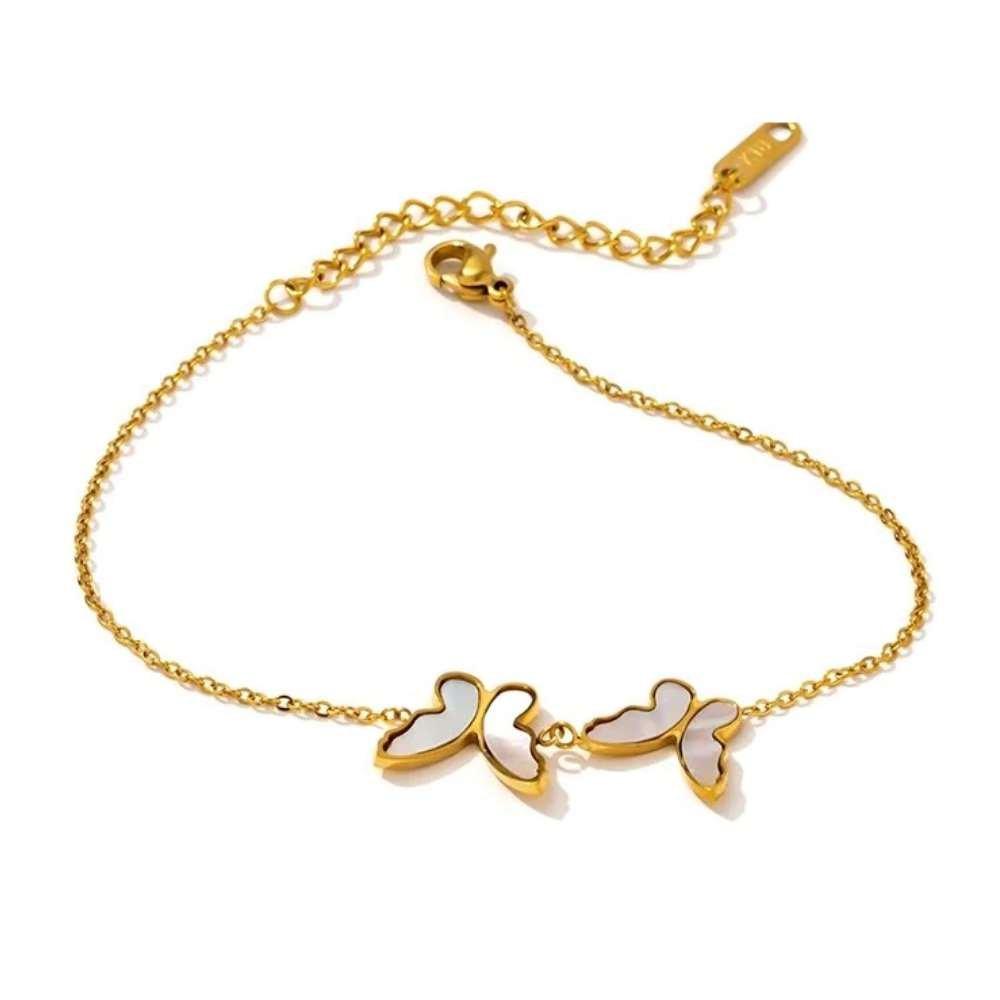 Pulsera de mariposa con incrustación de concha marina, foto 1