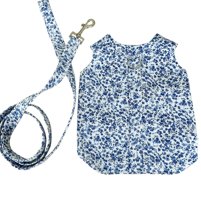 Correa de tela para perro Blue Floral Toile, foto 6